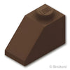 スロープ 45° 2 x 1：[Dark Brown / ダークブラウン]