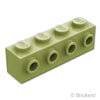 ブロック 1 x 4 - 1面スタッド：[Olive Green / オリーブグリーン]