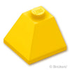 スロープ ダブル 45° 2 x 2 - コーナー：[Yellow / イエロー]