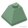 スロープ ダブル 45° 2 x 2 - コーナー：[Sand Green / サンドグリーン]