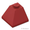 スロープ ダブル 45° 2 x 2 - コーナー：[Dark Red / ダークレッド]