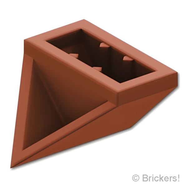 LEGO® パーツ - スロープ インバート ダブル 45° 2 x 1：[Reddish Brown / ブラウン] 3049-192 
