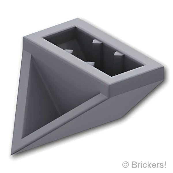 LEGO® パーツ - スロープ インバート ダブル 45° 2 x 1：[Dark Bluish Gray / ダークグレー] 3049-199 