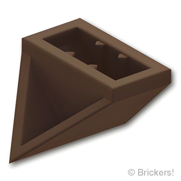 LEGO® パーツ - スロープ インバート ダブル 45° 2 x 1：[Dark Brown / ダークブラウン] 3049-308 