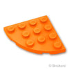 プレート ラウンド コーナー 4 x 4：[Orange / オレンジ]