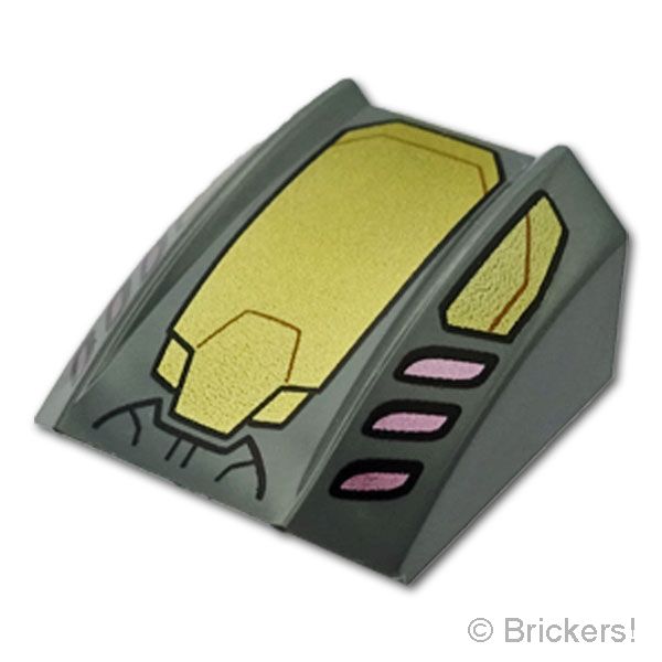 LEGO® パーツ 6552386 スロープ カーブ 2 x 2 - リップ - ゴールドのアーマー：[Dark Bluish Gray / ダークグレー] 30602pb117-199 