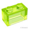 ブロック 1 x 2 - ボトムチューブ無し：[Tr,Neon Green / トランスネオングリーン(蛍光)]