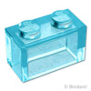 ブロック 1 x 2 - ボトムチューブ無し：[Gli,Tr,Lt Blue / グリッタートランスライトブルー]