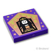 タイル 2 x 2 - 蛙チョコレートのカード「ロウェナ・レイブンクロー」：[Dark Purple / ダークパープル]