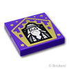 タイル 2 x 2 - 蛙チョコレートのカード「アルバス ダンブルドア ゴールド 」：[Dark Purple / ダークパープル]