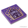 タイル 2 x 2 - 蛙チョコレートのカード「ミネルバ・マクゴナガル」：[Dark Purple / ダークパープル]