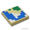 タイル 2 x 2 - マップ(マインクラフト)：[Tan / タン]