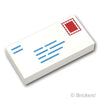 タイル 1 x 2 - 切手が貼られた郵便：[White / ホワイト]