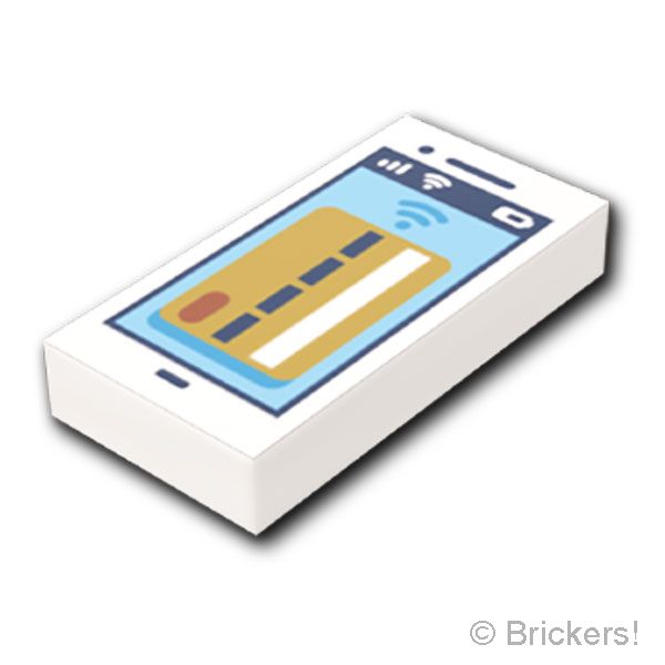 LEGO® パーツ 6581552 タイル 1 x 2 - スマートフォン：[White / ホワイト] 3069pb1445-001 
