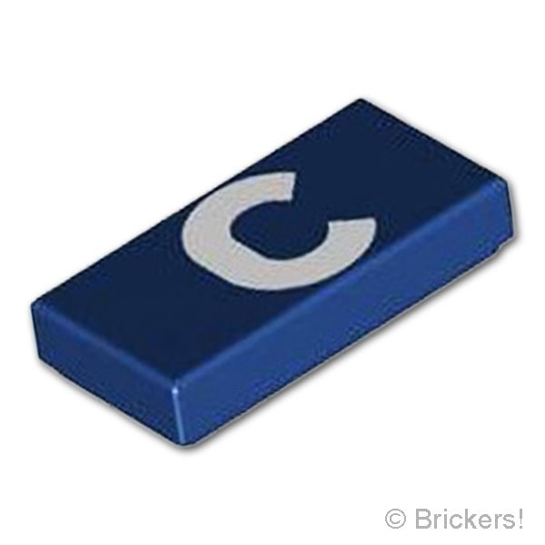 LEGO® パーツ 6606691 タイル 1 x 2 - 大文字のC：[Dark Blue / ダークブルー] 3069pb1495-140 