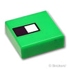 タイル 1 x 1 - ピクセルのカメの目(マインクラフト)：[Bt,Green / ブライトグリーン]