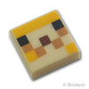 タイル 1 x 1 - フグ(幼魚)の顔 マインクラフト：[Tan / タン]