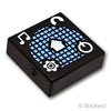 タイル 1 x 1 - ホームボタン：[Black / ブラック]