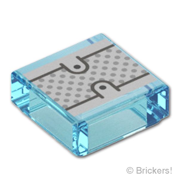 LEGO® パーツ 6585393 タイル 1 x 1 - デロリアンドットライン：[Tr,Lt Blue / トランスライトブルー] 3070pb390-042 