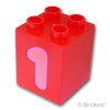 デュプロ ブロック 2 x 2 x 2 コーラル1 パターン：[Red / レッド]