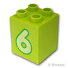 デュプロ ブロック 2 x 2 x 2 イエローイッシュグリーン6 パターン：[Lime / ライム]