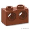 テクニック ブロック 1 x 2 - 2ホール：[Reddish Brown / ブラウン]