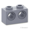テクニック ブロック 1 x 2 - 2ホール：[Light Bluish Gray / グレー]