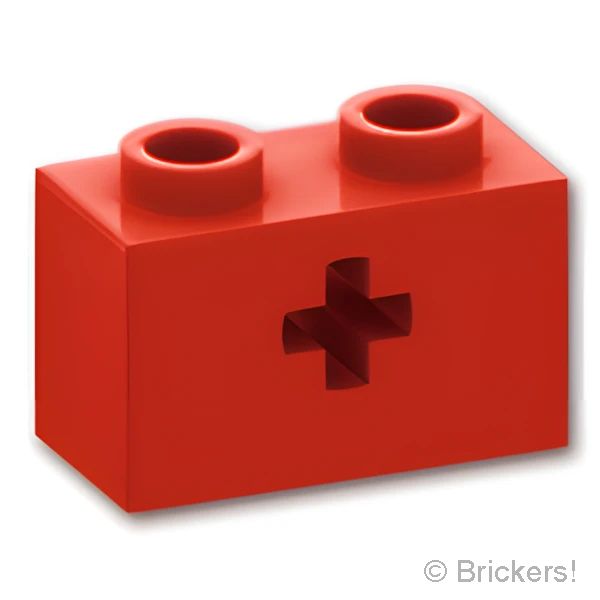 LEGO® パーツ 4233485/4513987/6196217 テクニック ブロック 1 x 2 - 軸穴：[Red / レッド] 32064-021 