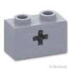 テクニック ブロック 1 x 2 - 軸穴：[Light Bluish Gray / グレー]