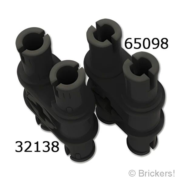 LEGO® パーツ 4119589/4130597 テクニック ピン ダブル - 軸穴：[Black / ブラック] 32138-026 