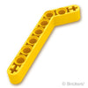 テクニック リフトアーム 1 x 9 - ベント(7 - 3)：[Yellow / イエロー]