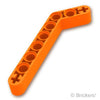テクニック リフトアーム 1 x 9 - ベント(7 - 3)：[Orange / オレンジ]