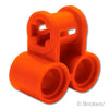テクニック 十字軸 / ピンコネクター - 垂直2ピンホール：[Reddish Orange / レディッシュオレンジ ]