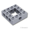テクニック ブロック 4 x 4 - オープンセンター：[Light Bluish Gray / グレー]