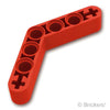 テクニック リフトアーム 1 x 7 - べント(4 - 4)：[Red / レッド]