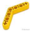 テクニック リフトアーム 1 x 7 - べント(4 - 4)：[Yellow / イエロー]