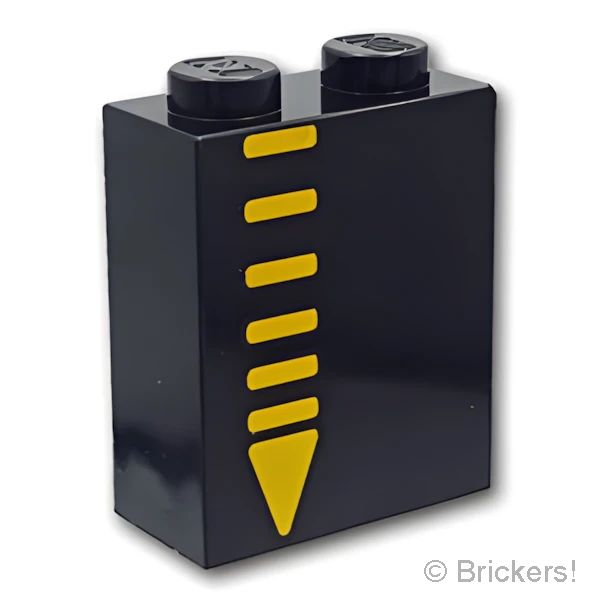 LEGO® パーツ 6387232 ブロック 1 x 2 x 2 - ボーダーと三角：[Black / ブラック] 3245cpb199-026 の商品ページ｜レゴ®パーツ バラ売りのブリッカーズ