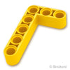 テクニック リフトアーム 3 x 5 - L型：[Yellow / イエロー]