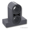 テクニック ピンコネクター プレート 1 x 2 x 1 2/3 - トップ 2ピンホール：[Dark Bluish Gray / ダークグレー]