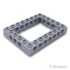 テクニック ブロック 6 x 8 - オープンセンター：[Light Bluish Gray / グレー]
