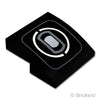 スロープ カーブ 2 x 2 x 2/3 - 逆 - シルバーヘッドライト：[Black / ブラック]