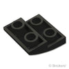 スロープ カーブ 2 x 2 x 2/3 - 逆 - シルバーヘッドライト：[Black / ブラック]