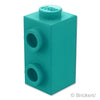 ブロック 1 x 1 x 1 2/3 - 1面スタッド：[Dark Turquoise / ダークターコイズ]