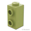 ブロック 1 x 1 x 1 2/3 - 1面スタッド：[Olive Green / オリーブグリーン]