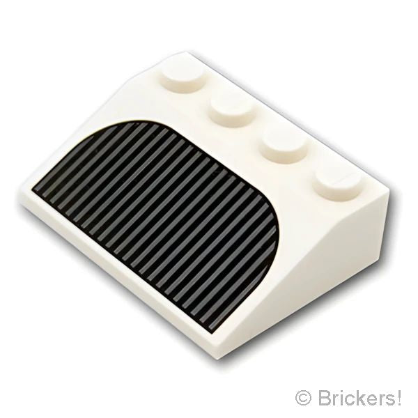 LEGO® パーツ 6335896 スロープ 33°3 x 4 - グリル模様：[White / ホワイト] 3297pb051-001 の商品ページ｜レゴ®パーツ バラ売りのブリッカーズ