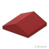 スロープ ダブル 33° 2 x 2：[Dark Red / ダークレッド]