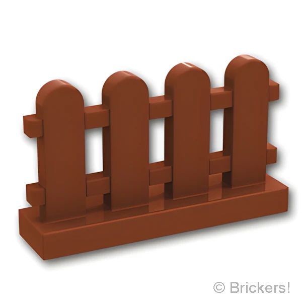 LEGO® パーツ 6150305 フェンス 1 x 4 x 2 - 柵：[Reddish Brown / ブラウン] 33303-192 の商品ページ｜レゴ®パーツ バラ売りのブリッカーズ