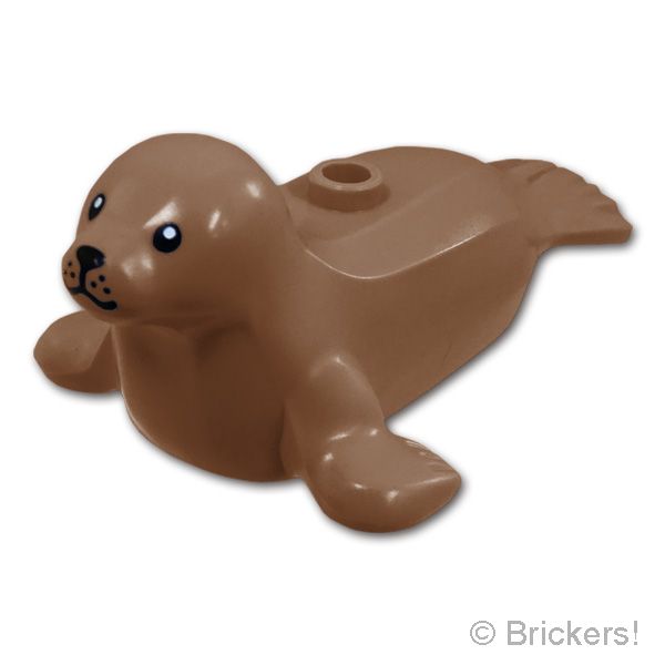 LEGO® パーツ 6599865 アザラシ：[Md,Brown / ミディアムブラウン ] 3380pb01-240 