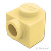 ブロック ハーフ ラウンド 1 x 1 x 2/3 - サイドスタッド：[Tan / タン]