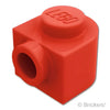 ブロック ハーフ ラウンド 1 x 1 x 2/3 - サイドスタッド：[Red / レッド]
